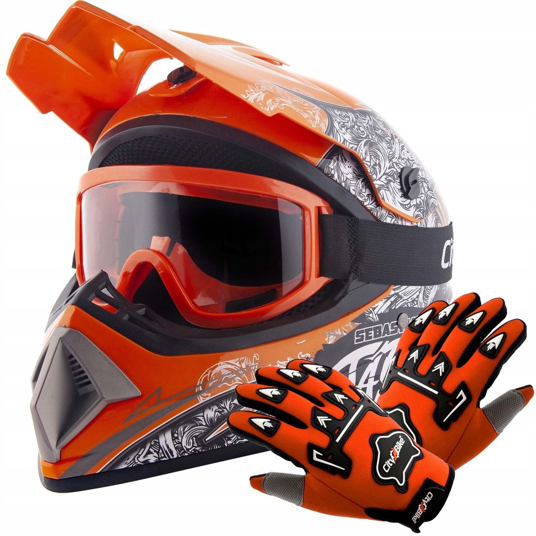 Crossová Prilba Ľahká Enduro Štvorkolka Xs +okuliare Rukavice
