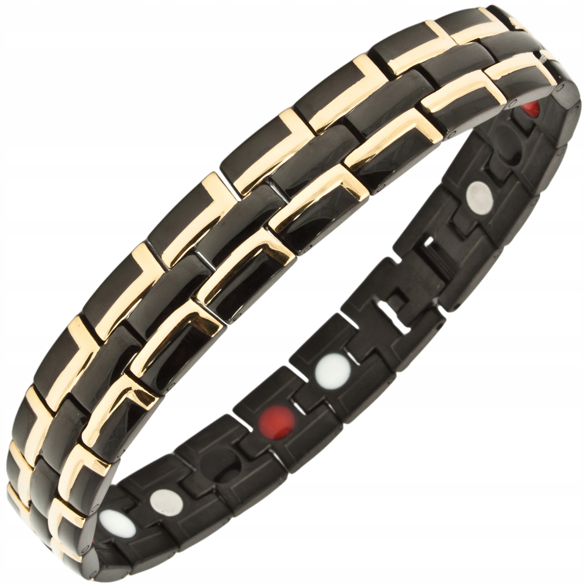 

Bransoletka magnetyczna męska szeroka czarna