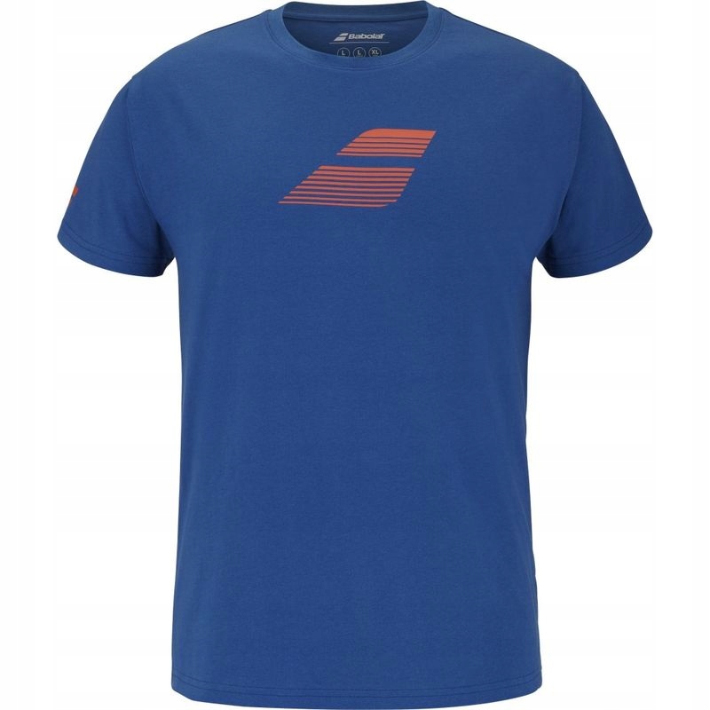 Pánské Tenisové Tričko Babolat Exercise Big Flag Tee Men Dark Blue XXL