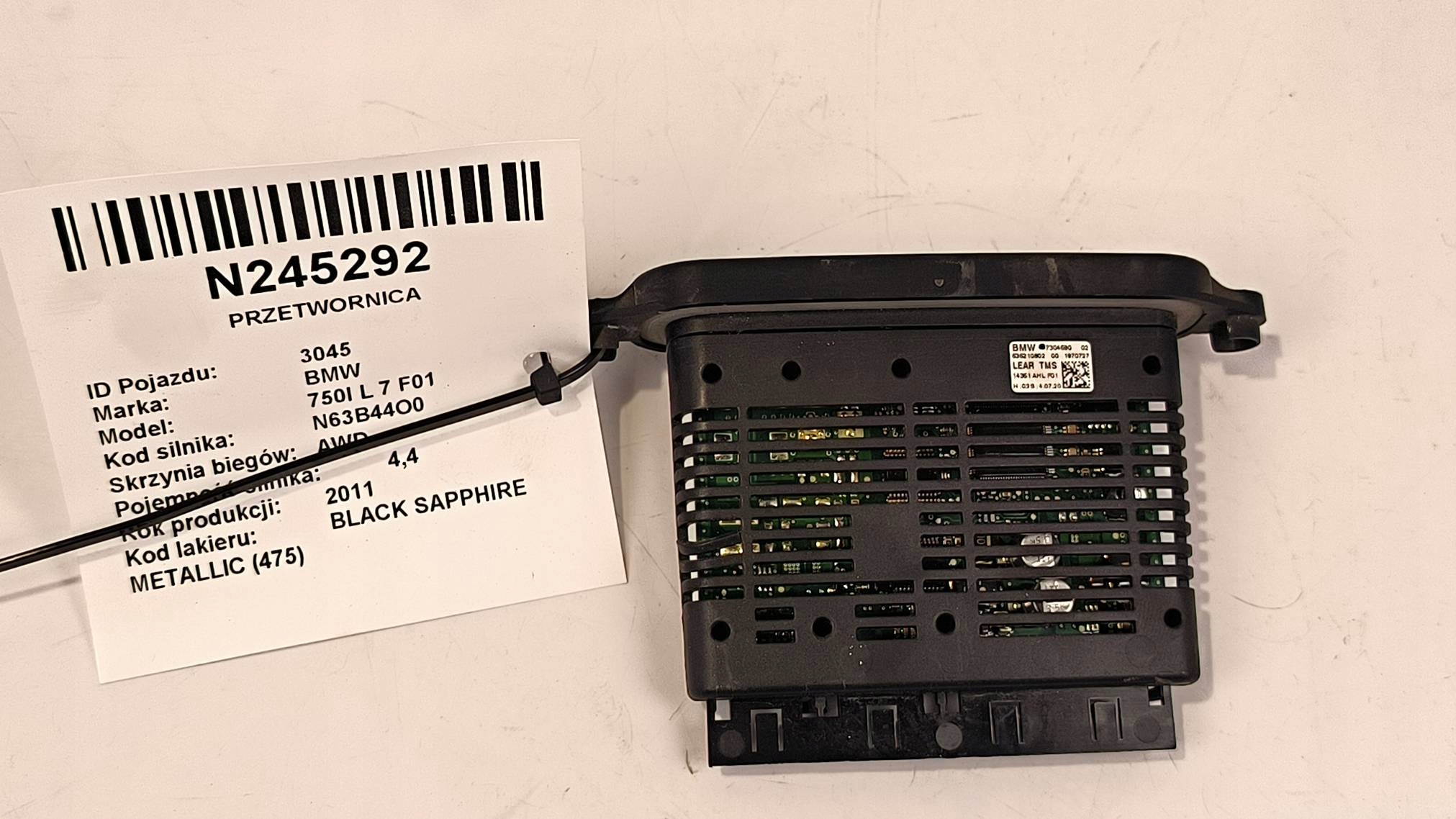 control unit 7304590 BMW 750I L 7 F01