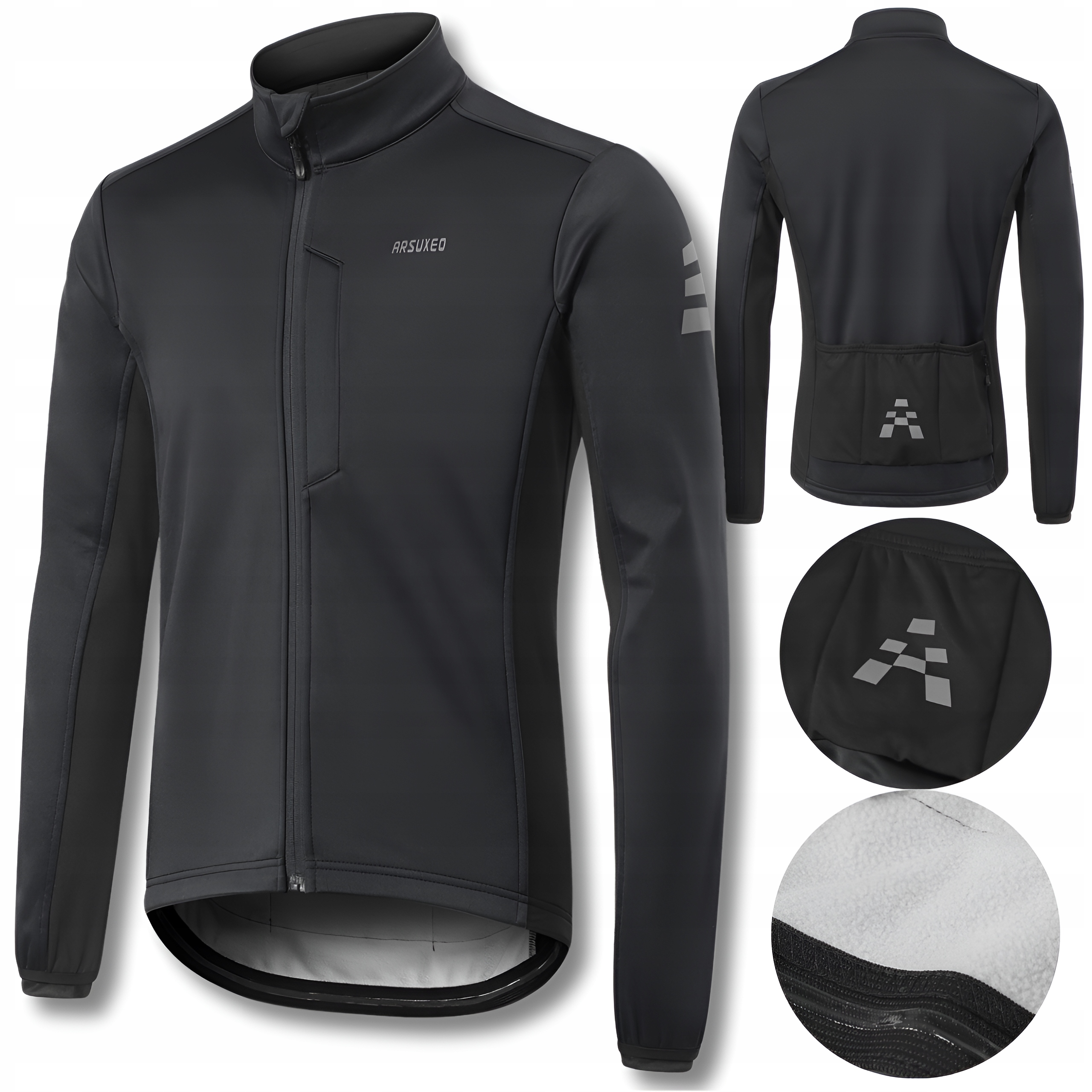 Kurtka Rowerowa Męska Zimowa Softshell Na Rower Termoaktywna Tc Arsuxeo XL