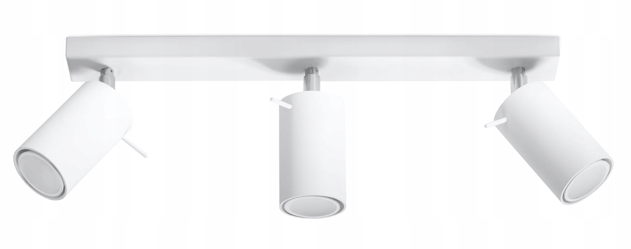 Sollux 3-bodová stropná lampa Ring GU10 biela/chróm IP20 regulácia