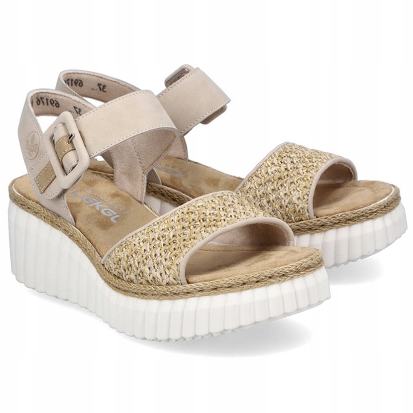 Dámské sandály Rieker 69176-62 Beige béžové Eko Kůže Vel. 38