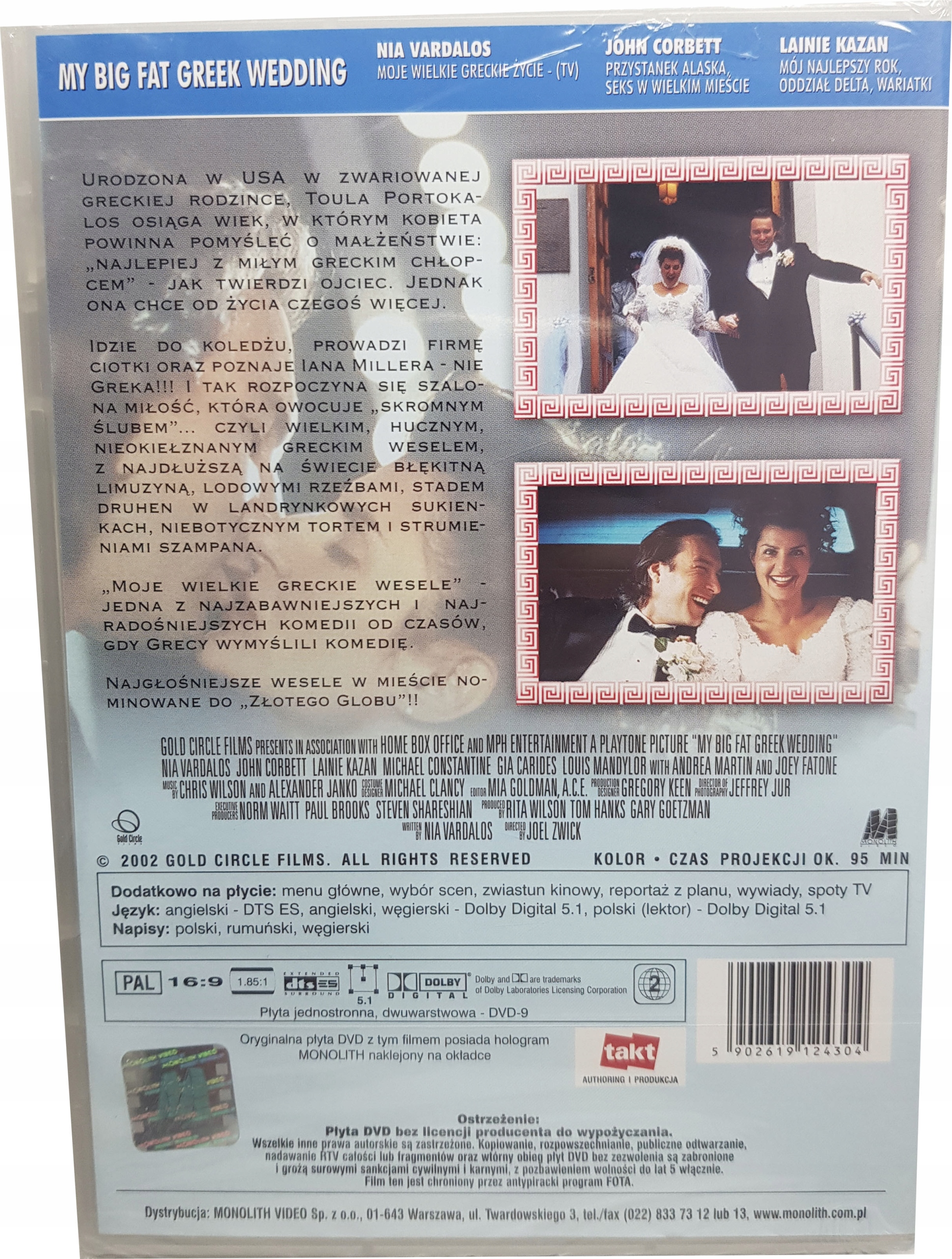 Moje wielkie greckie wesele DVD LEKTOR PL DVD-BOX Gatunek komedie
