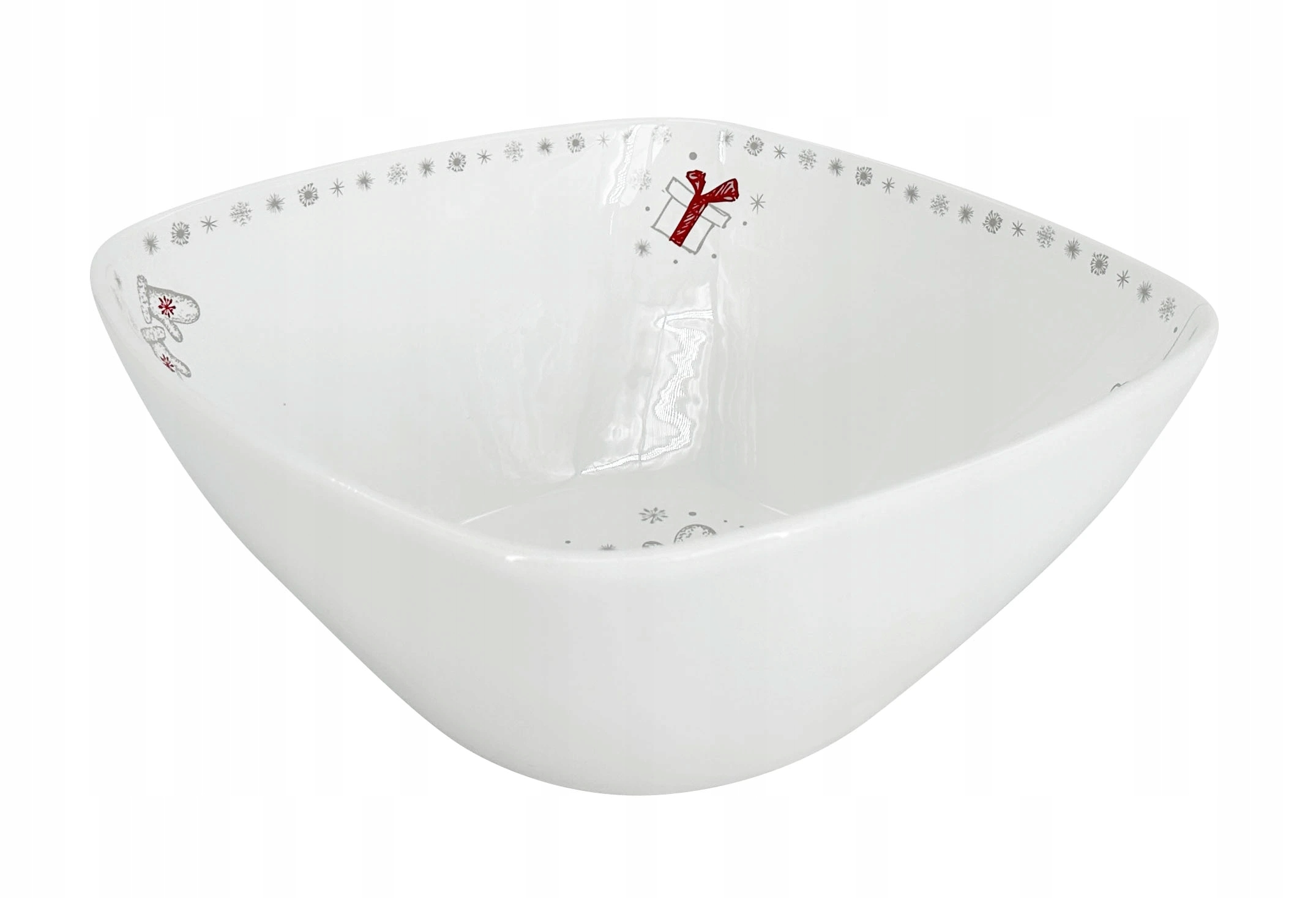 Mísa Quadro Koleda (26x11cm), bílá s vánočním dekorem