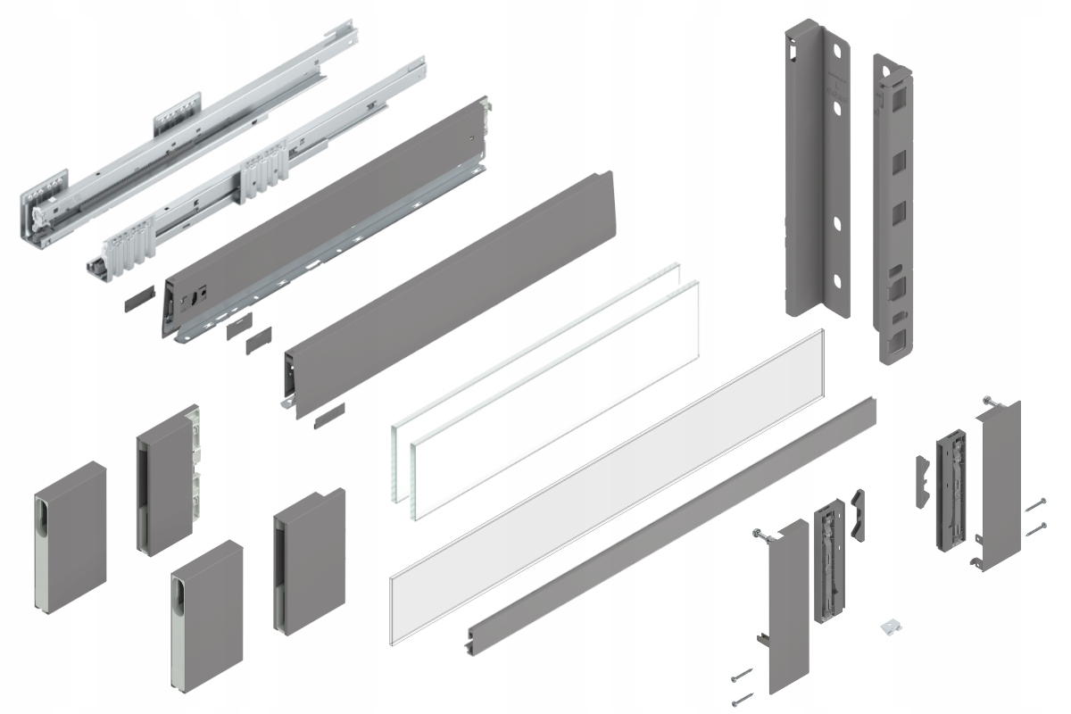 Blum Šuplík Merivobox 550 Vysoká E vnitřní šedá 70 kg