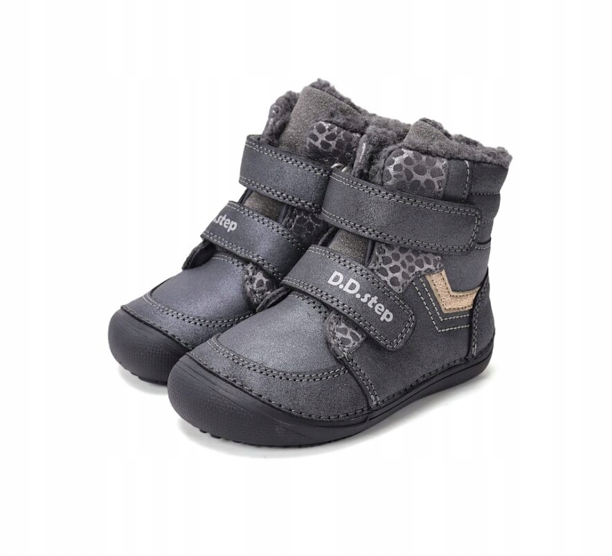 Buty zimowe, śniegowce dziecięce DD step barefoot W063-52804E Black 29