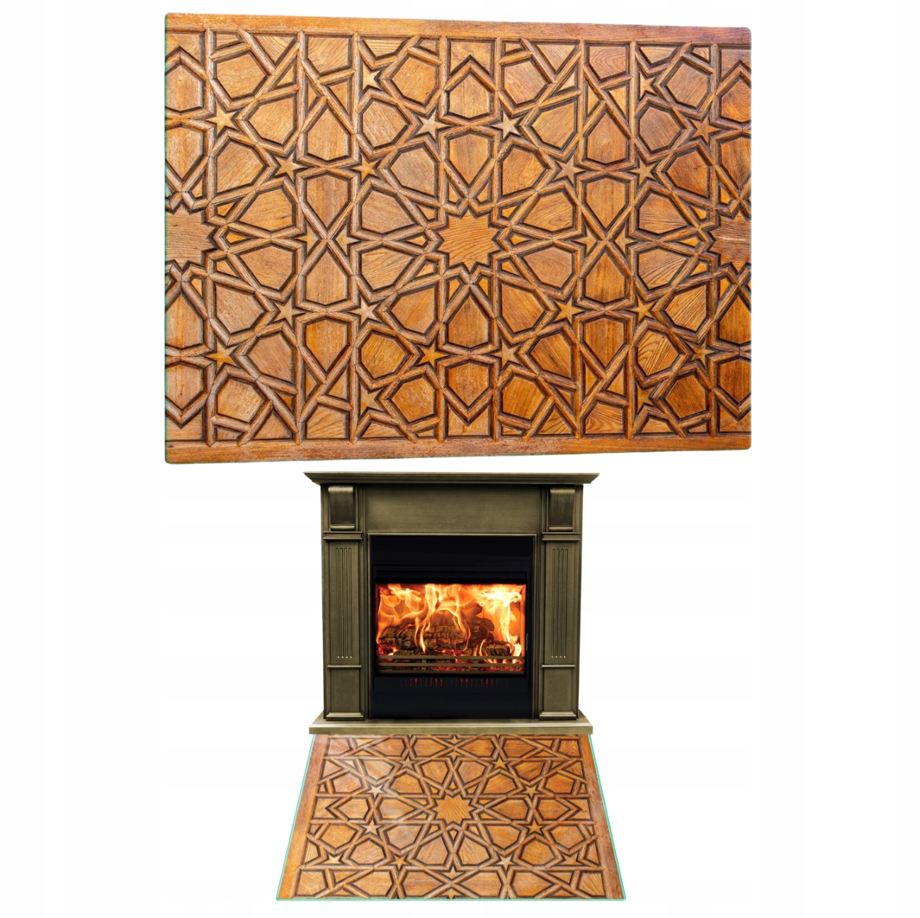 Sklo Pod Krb Tvrzené Sklo Podložka Rozměr 65x60 cm Grafika Mozaika