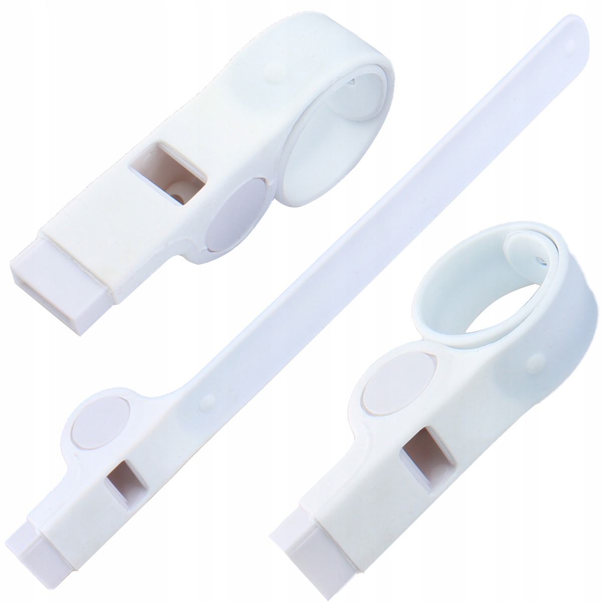 

Gwizdek Sportowy Ratunkowy Z Opaską Na Rękę Biały