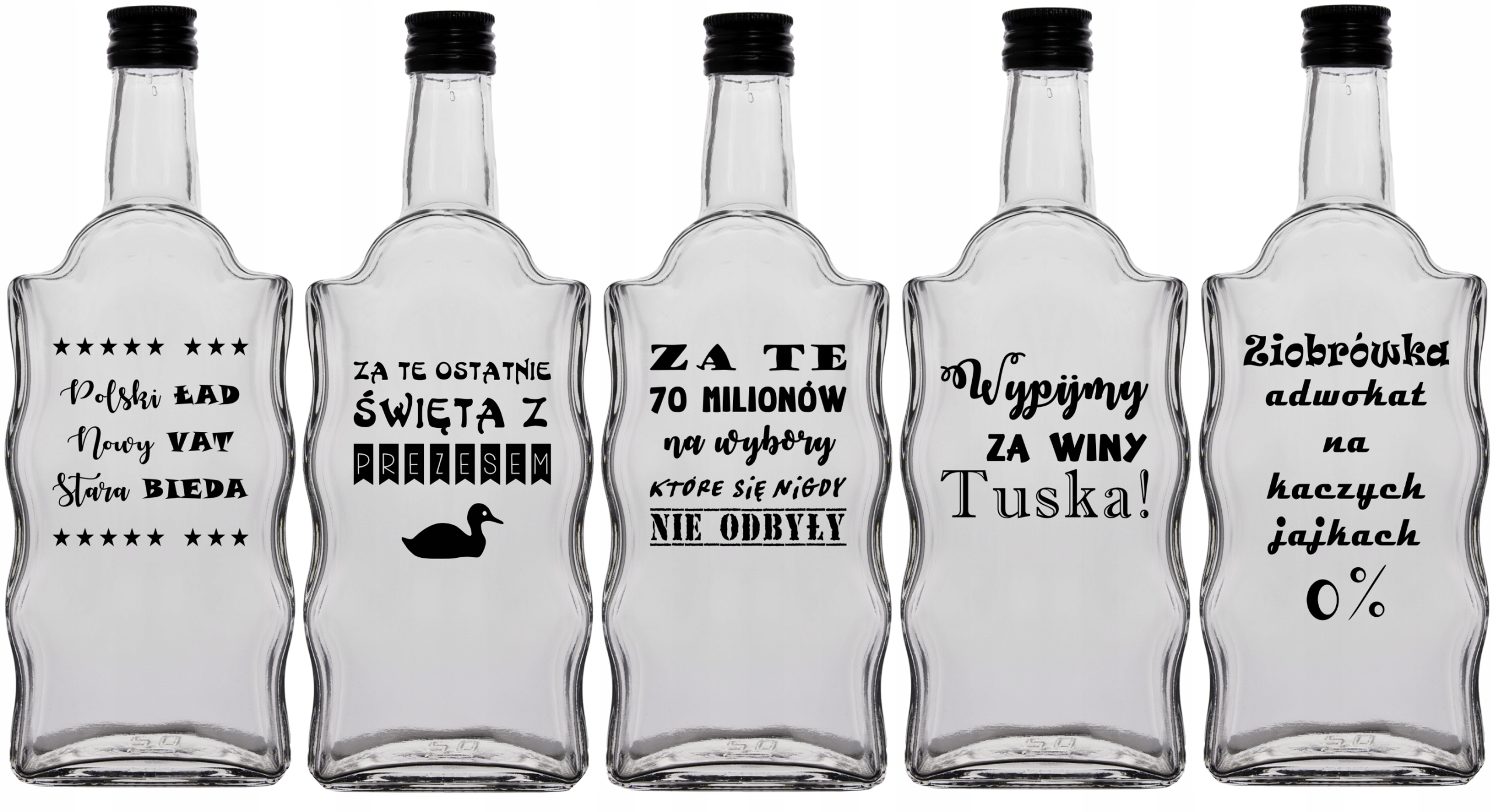

5X Butelki Na Bimber Świąteczny ***** ***500