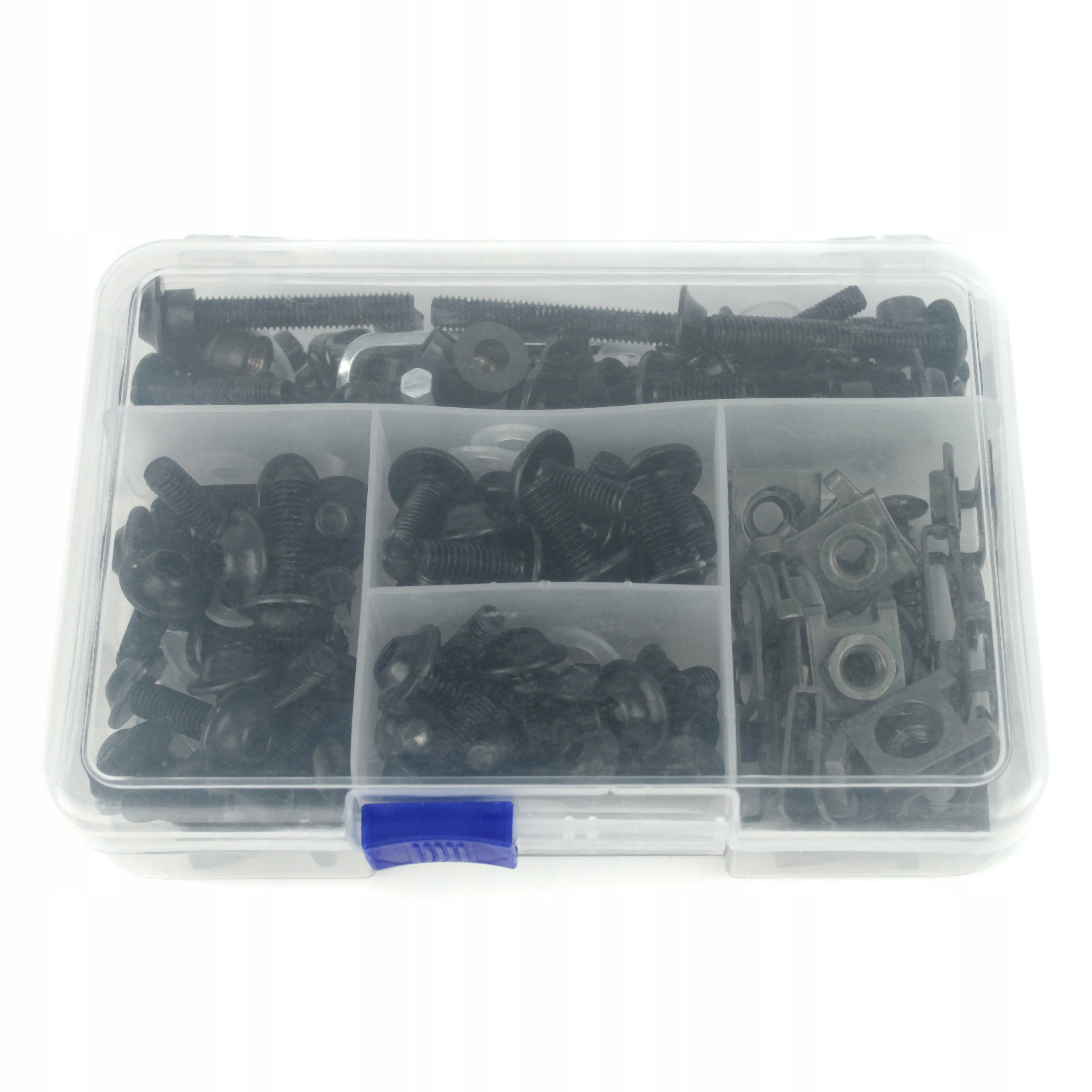 ZESTAW ŚRUB ŚRUBKI OWIEWKI MOTOCYKLOWE ALUMINIOWE CZARNE Producent RacePro