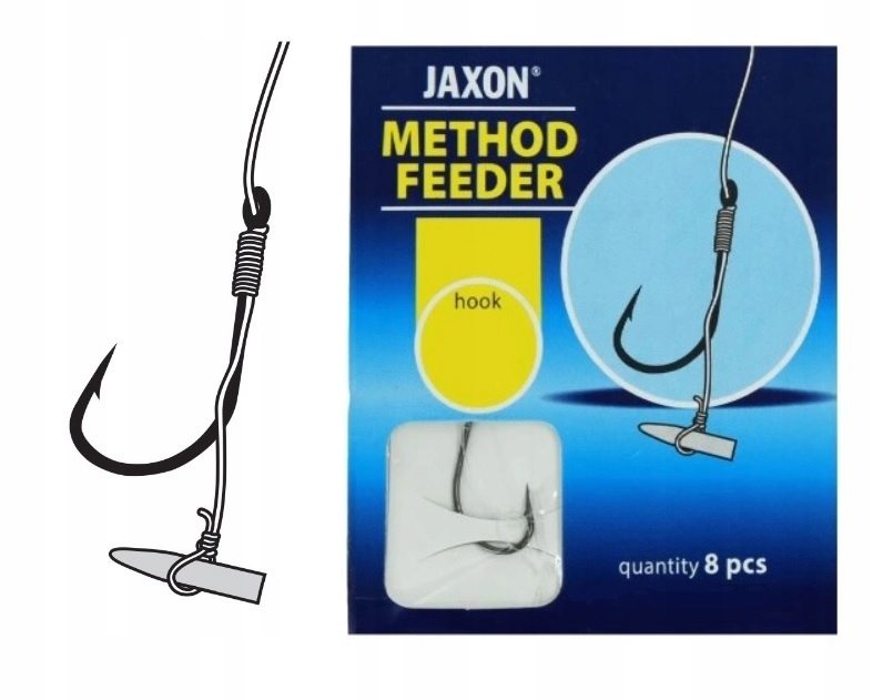 Haki z przyponem z plecionki +włos Jaxon Method Feeder 0.12mm #10 8szt