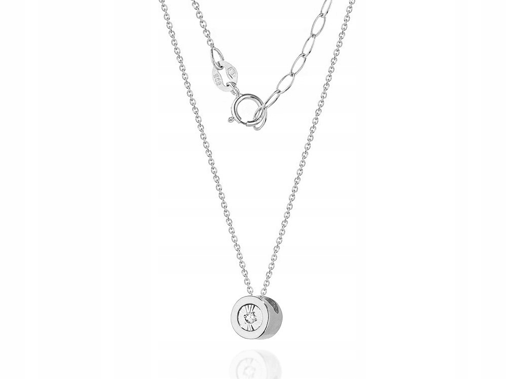 Zlatý Náhrdelník 585 Kroužek S Briliantem 0.014 ct