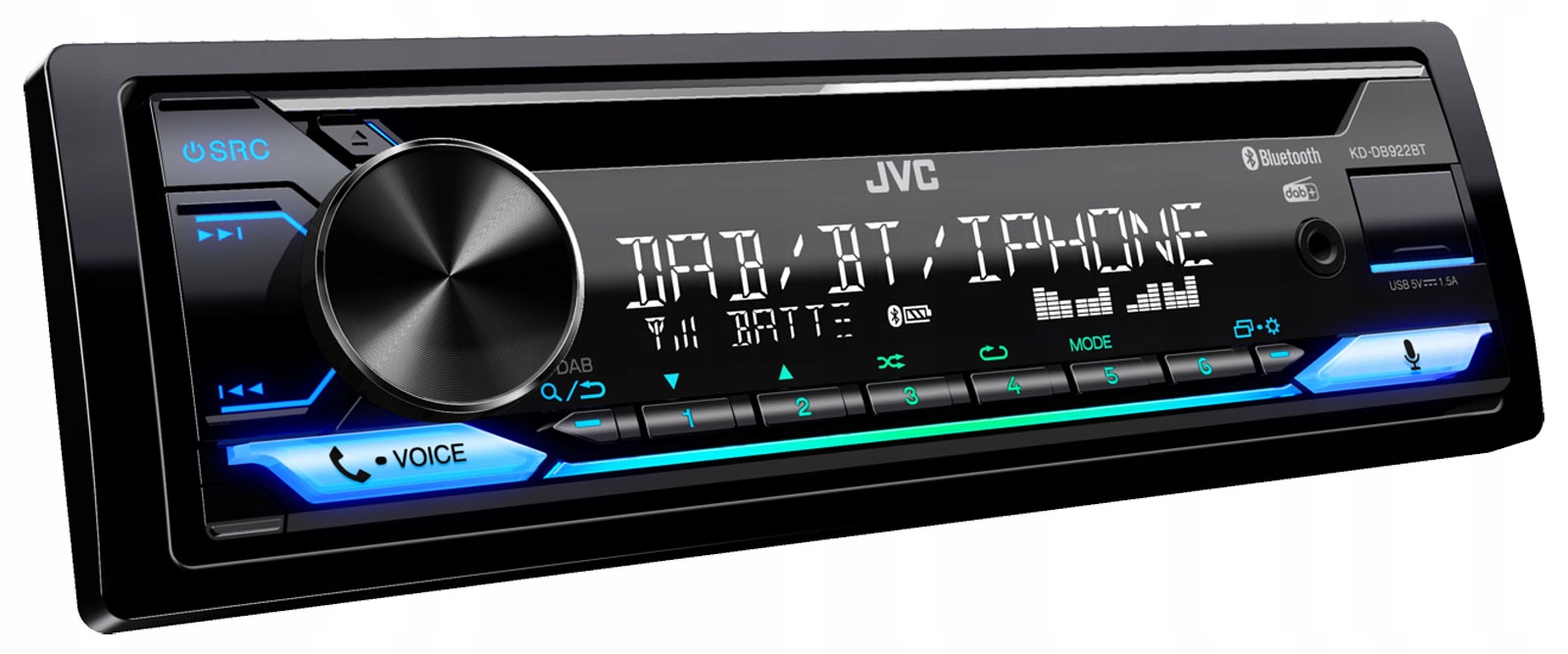 Radio samochodowe CD Dab Aux Usb Bluetooth Zielona Góra Jvc KD-DB922BT