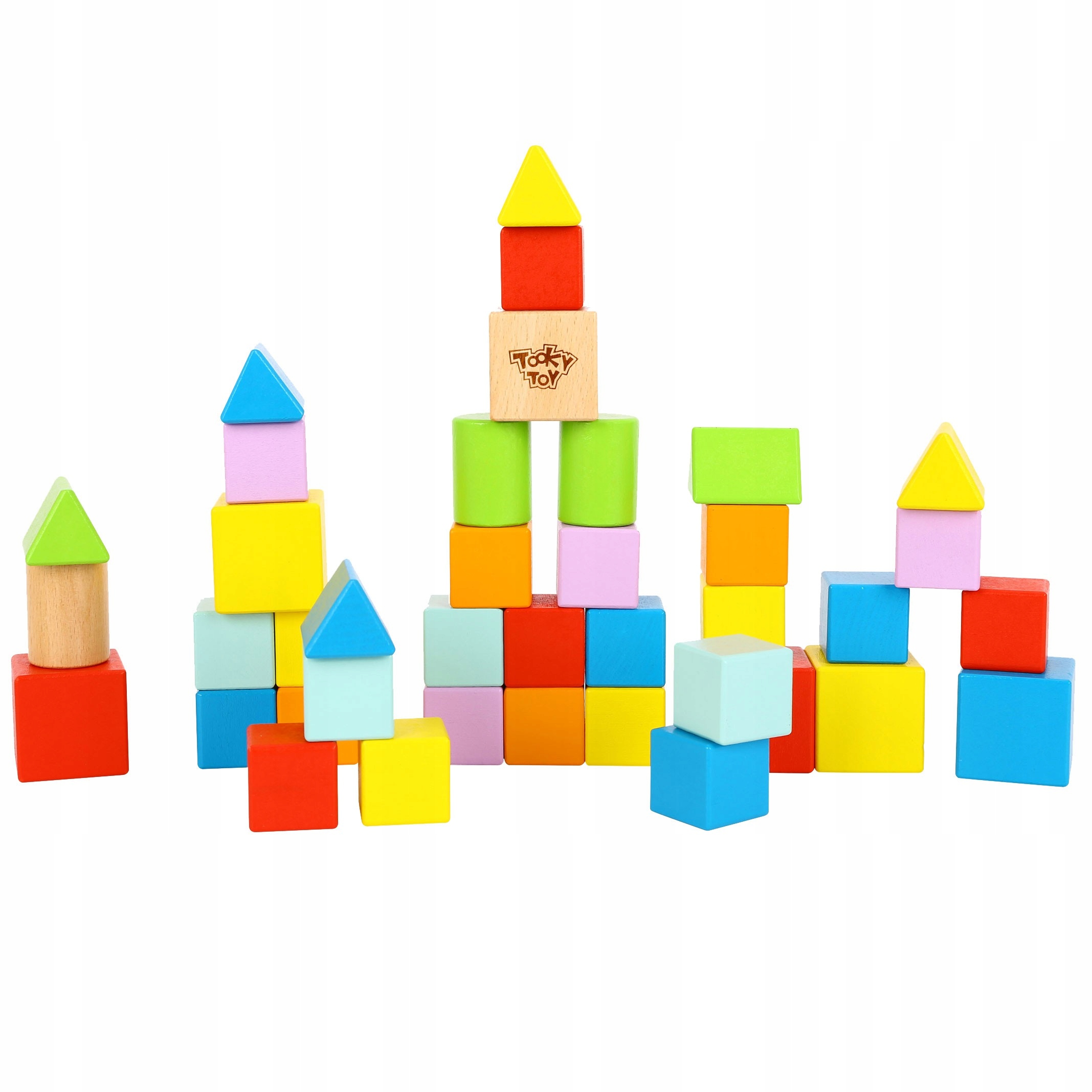 

Drewniane Klocki Edukacyjne 39 el. Tooky Toy