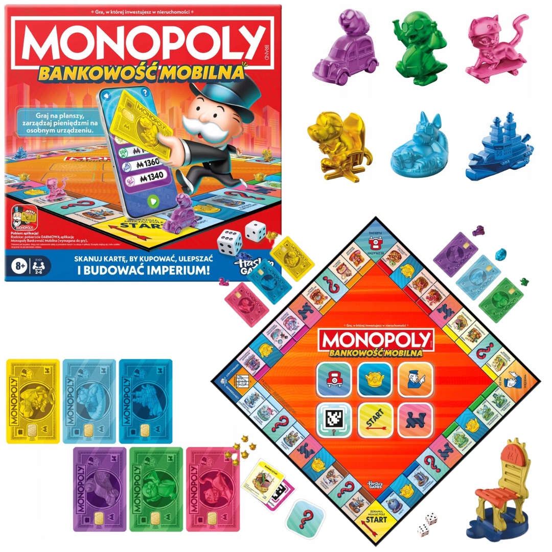 Monopoly Bankowość Mobilna Hasbro Pl Gra Planszowa 2–6 graczy 8+