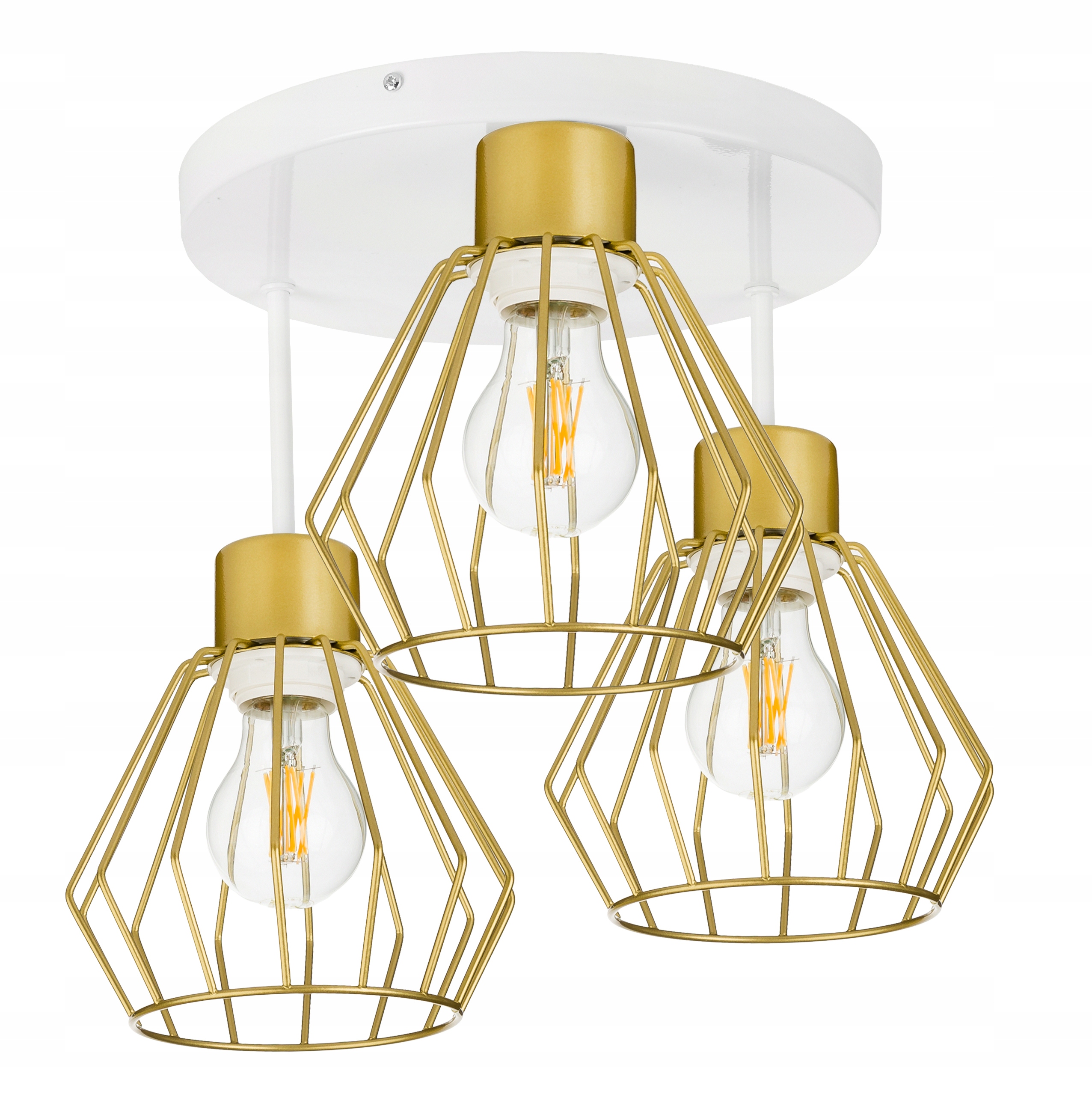 Lampa stropní svítidlo stropní lustr pevný loft zlatý 3