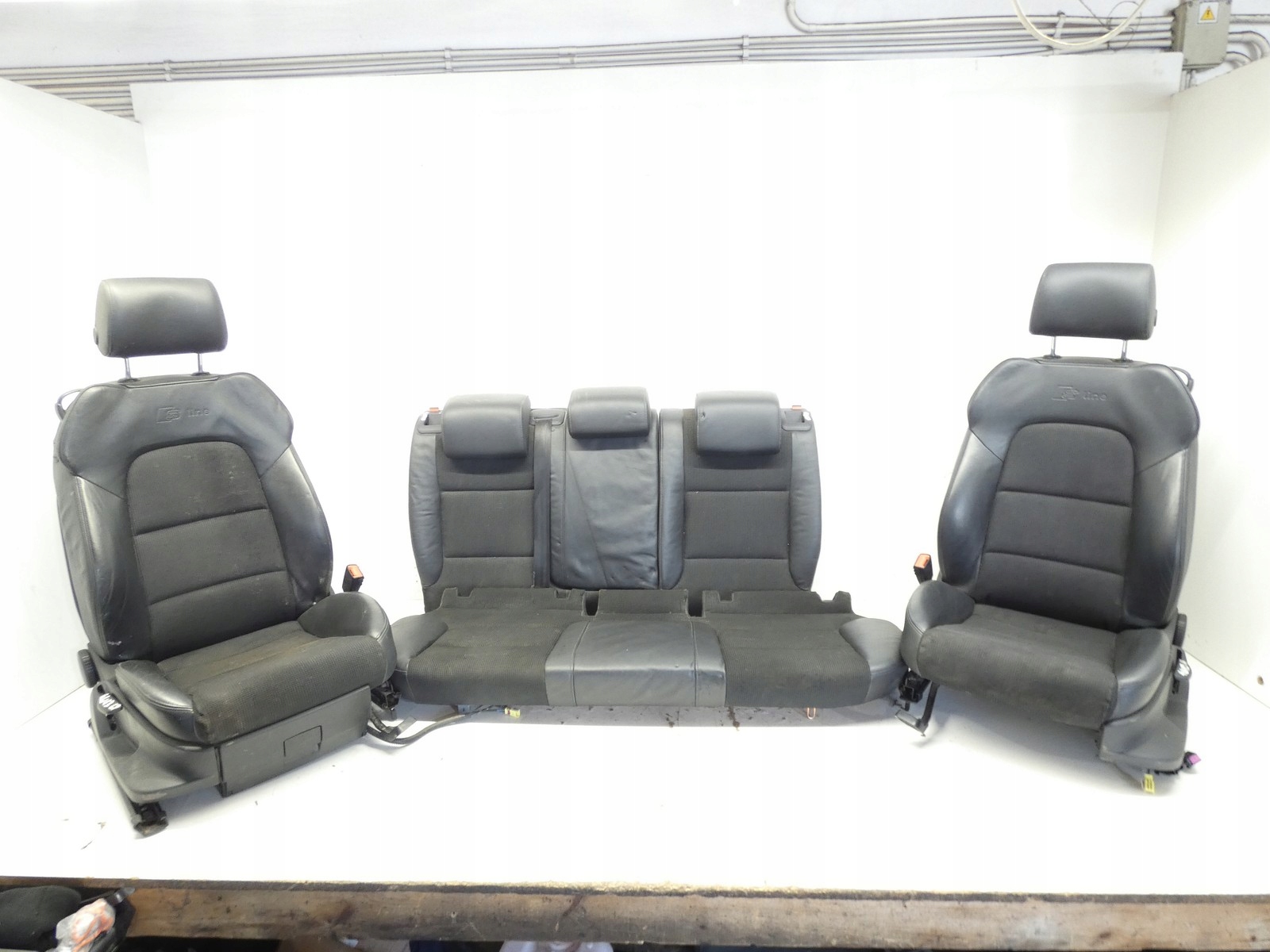 KPL Sitze Sitze AUDI A3 8P 3D 3-Tür S-LINE Halbleder 04-12R GRZANE