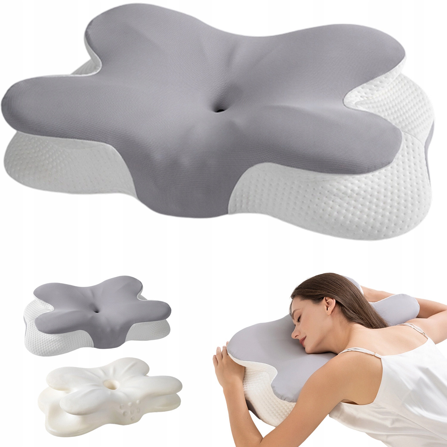 Poduszka Ortopedyczna Motylek Kark Pianka Memory Do Spania Na Plecach Boku