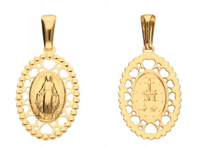 Zlatý přívěsek 585 Ažurový Oboustranný 0,93g módní vzor jako dárek 14k