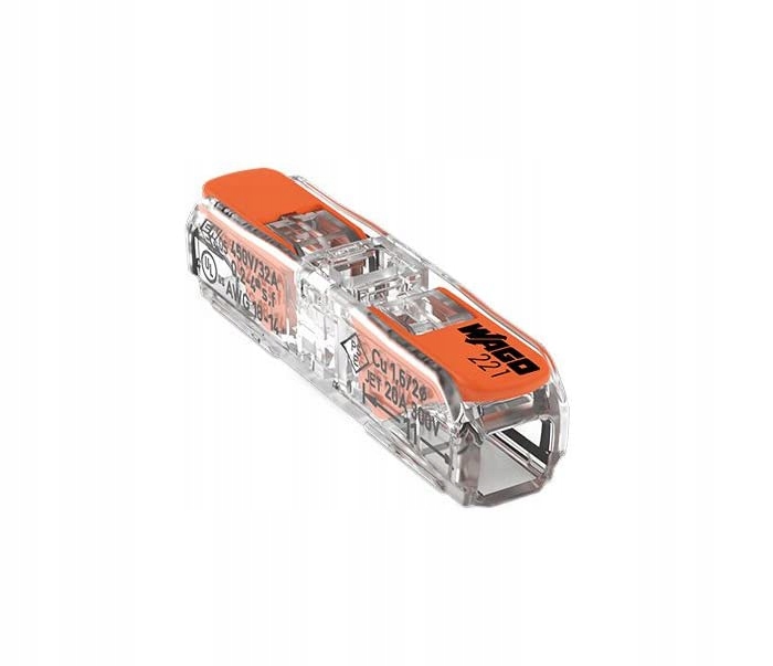 Wago 221-2411 Průchozí Konektor S Pákou Pro Kabely Max 4 MM² 60 Ks