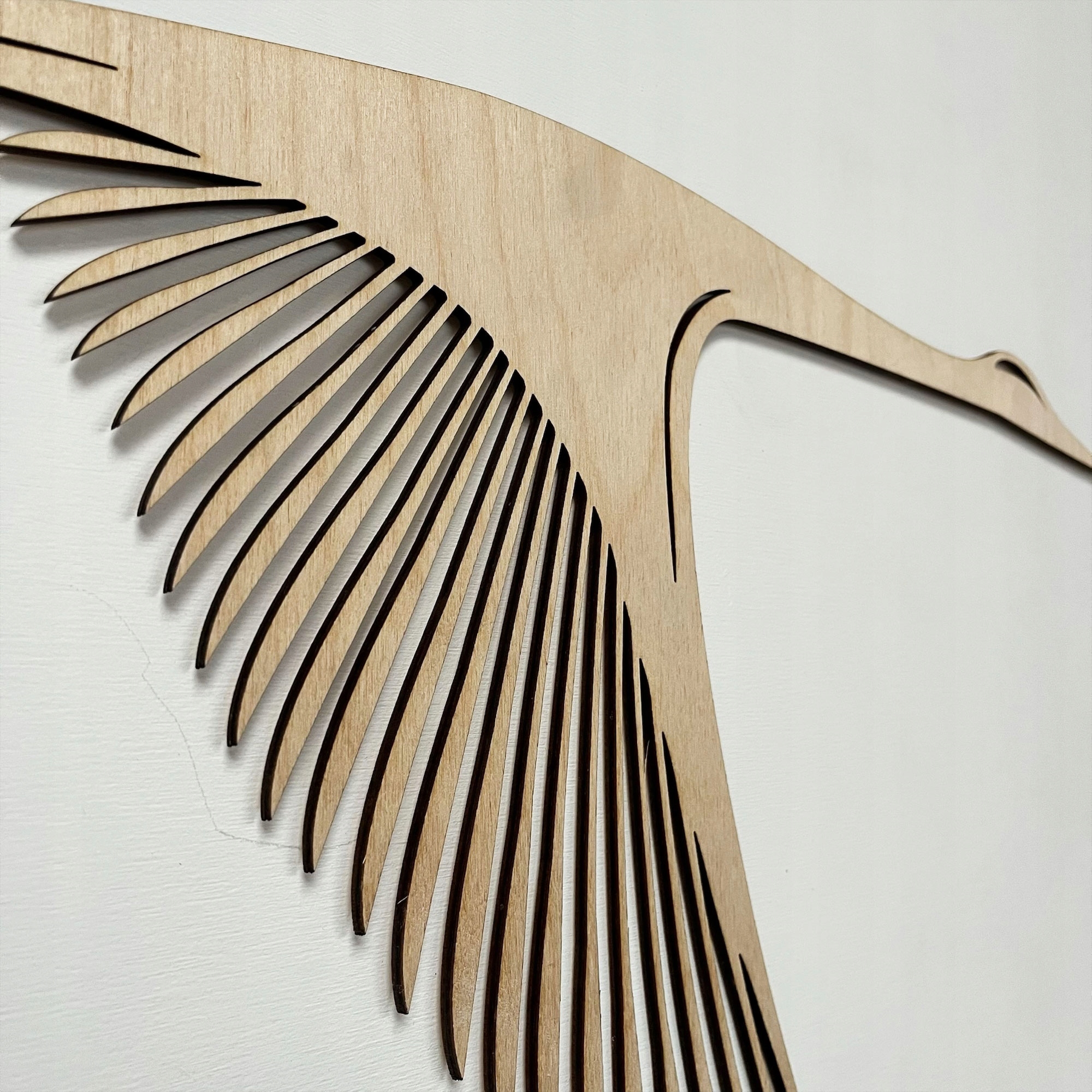 PTAKI Dekoracja Ażurowa Drewniana na Ścianę Format poziomy