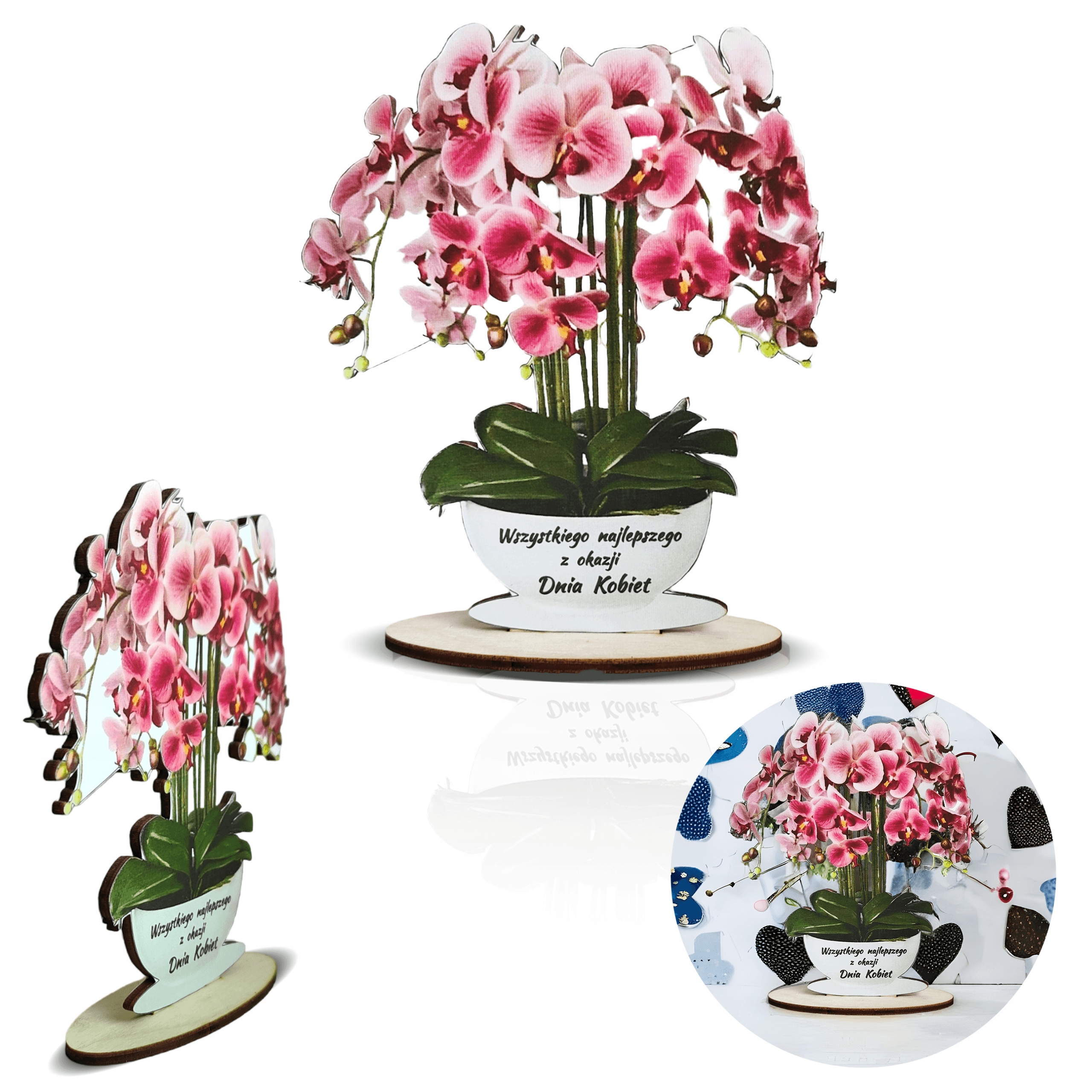 

Na Dzień Kobiet Kolorowy Kwiatek+ Napis