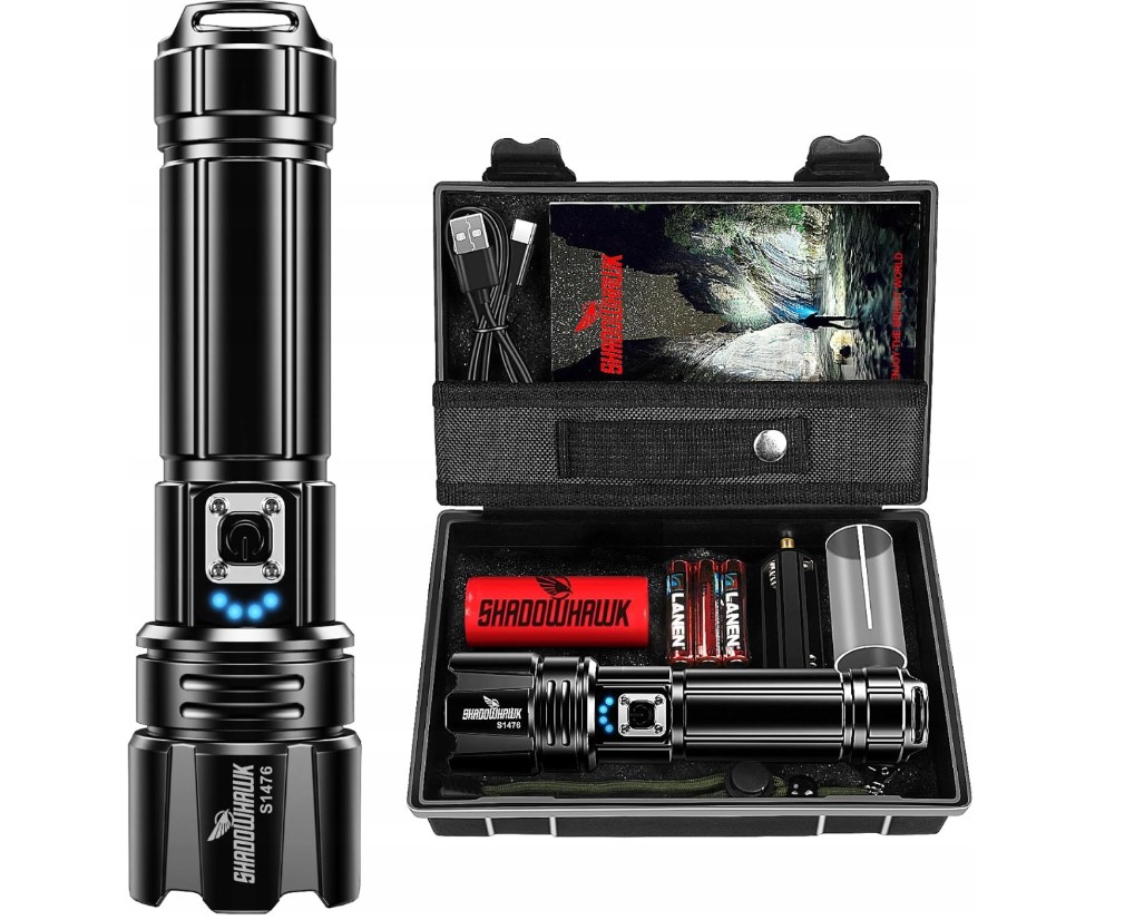 Latarka Led 20000 Lumenów Taktyczna Wojskowa Shadowhawk XHP70.2 IP67 SH1476