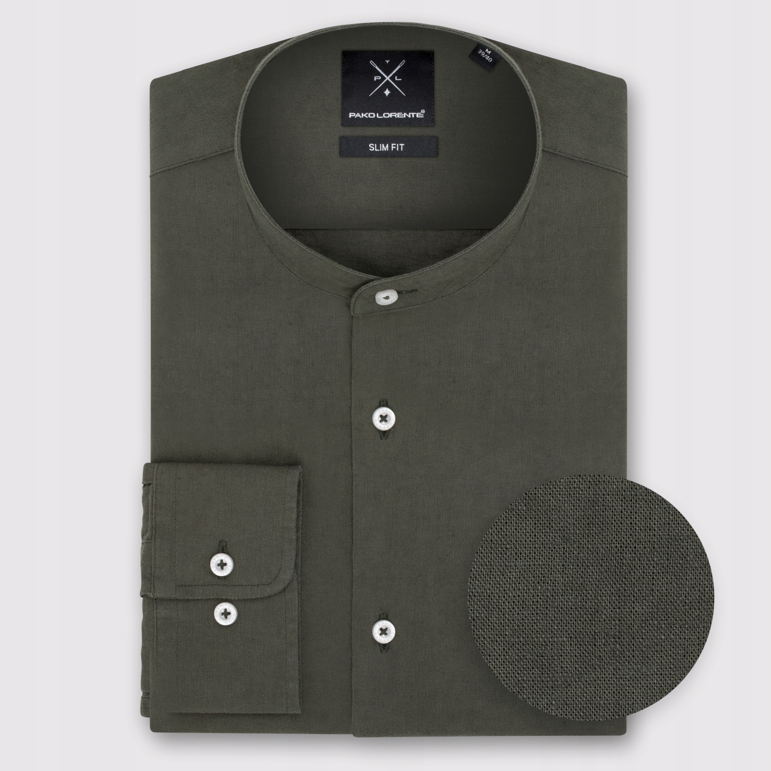 Zelená pánská košile se stojáčkem Pako Lorente vel 3XL