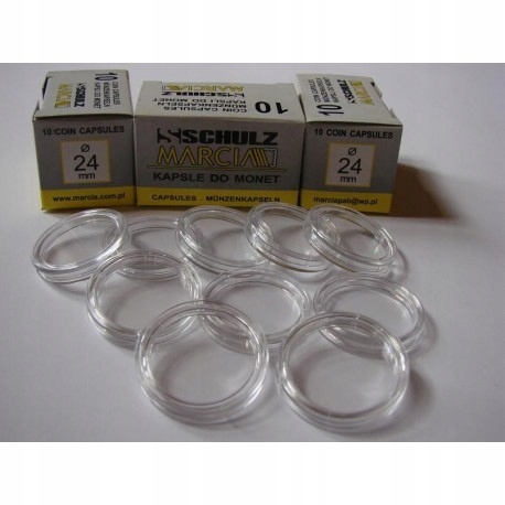 

Kapsle Na Monety 10 sztuk 24 mm 5 zł Premium