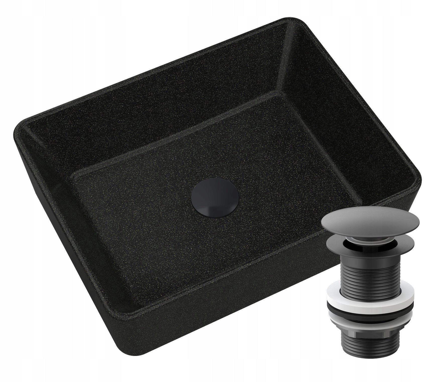 Granitová Umývadlová Doska, Zlatý Korok, Čierna