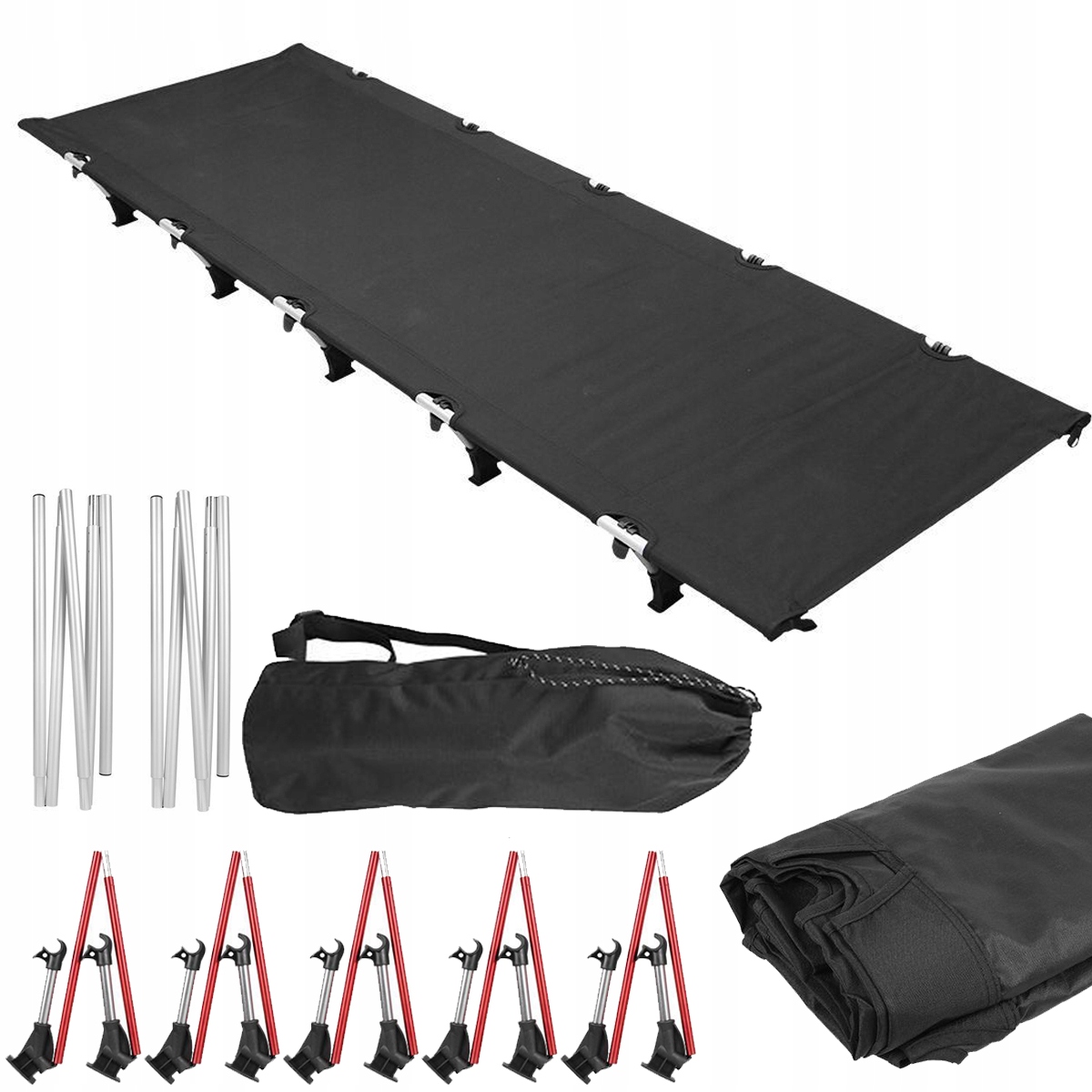 Polní Skládací Turistická Postel Kanadská XXL Velká Silná 150 Kg Obal