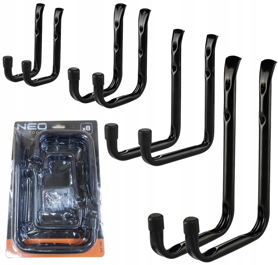 

Haki Uchwyty do Garażu Piwnicy Zestaw 8szt Neo