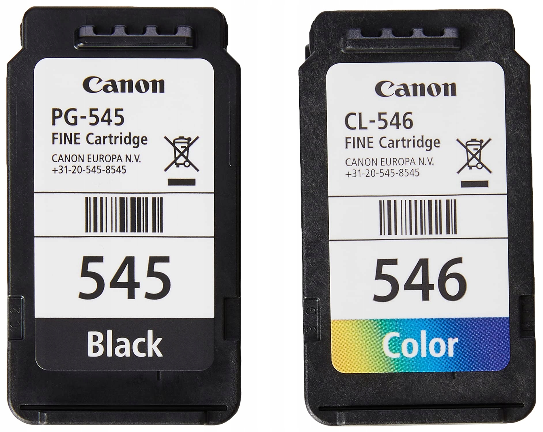 Tusze Canon PG545 CL546 zestaw czarny trójkolorowy