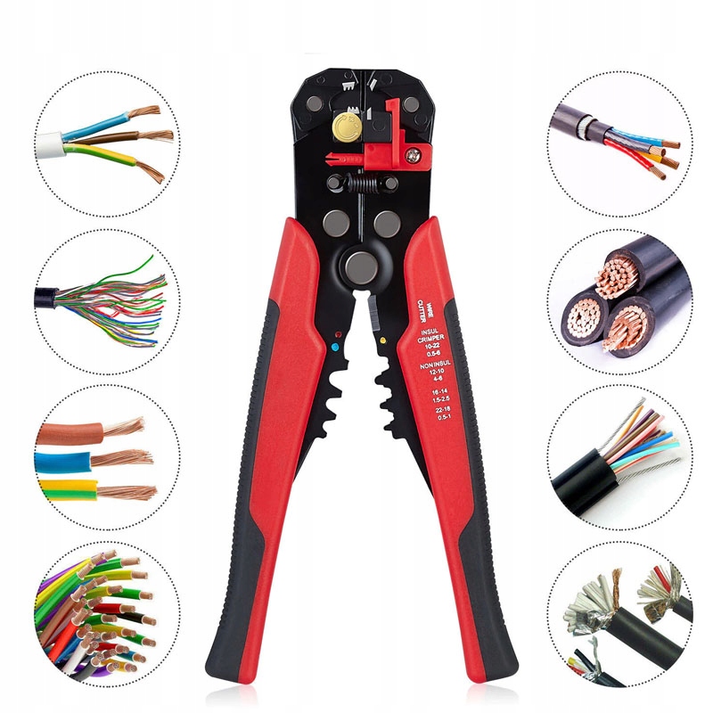 Szczypce do ściągania izolacji i zaciskania 5w1 Model SI-6APR