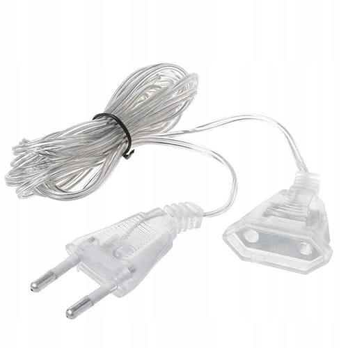 KABEL 3M PRZEDŁUŻKA DO LAMPEK CHOINKOWYCH 3 METRY Zastosowanie wewnątrz