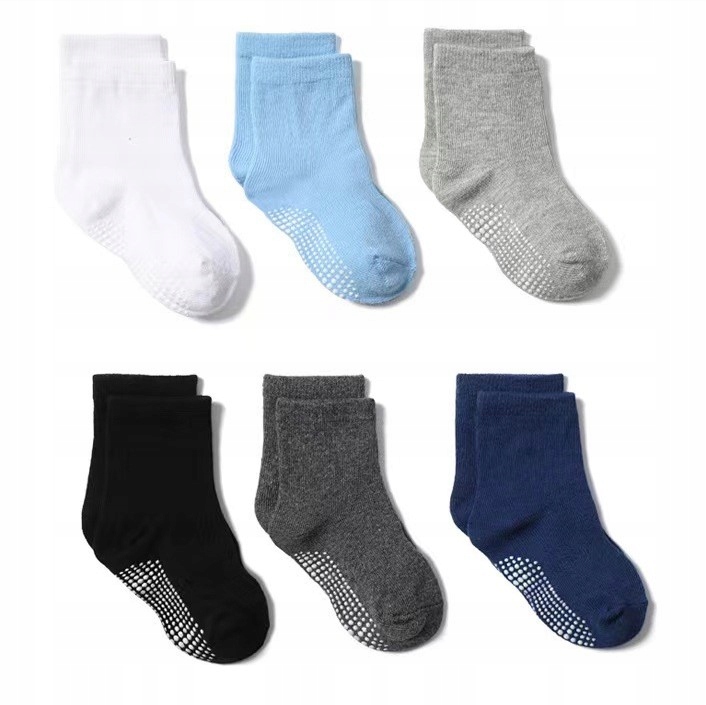 Sada 6 párov ABS Ponožky pre chlapca klasické zosilnené 4-12 mcy