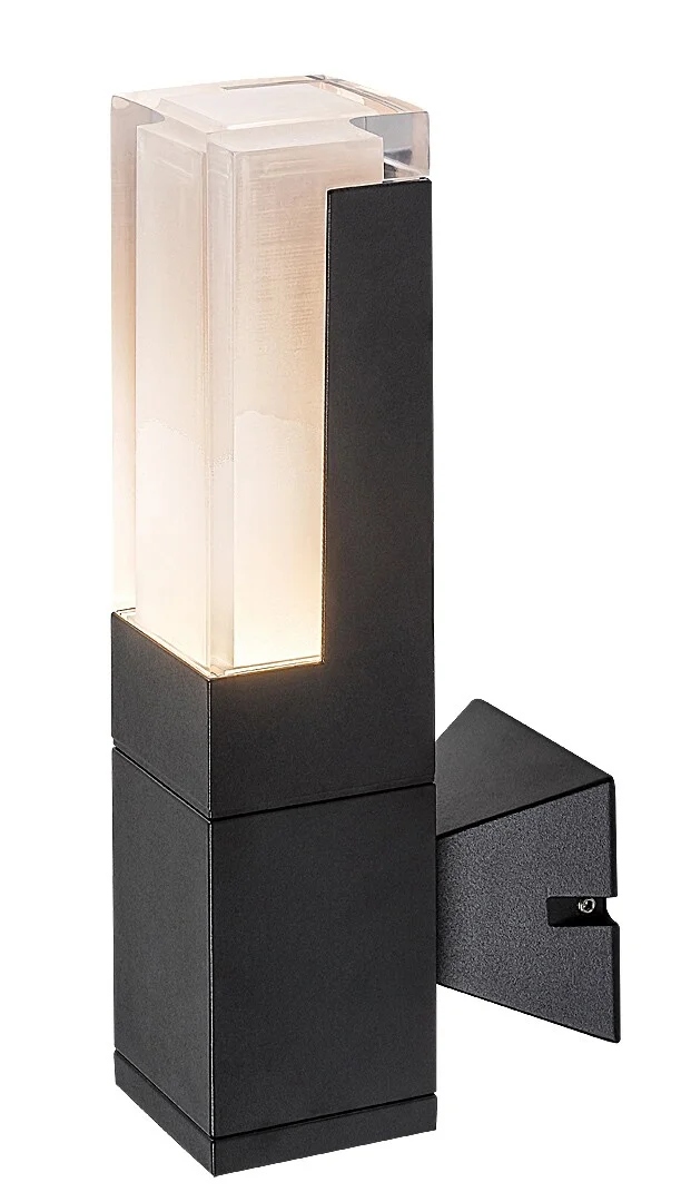 Venkovní nástěnné Led svítidlo na terasu černá tuba 28 cm IP54 Rabalux