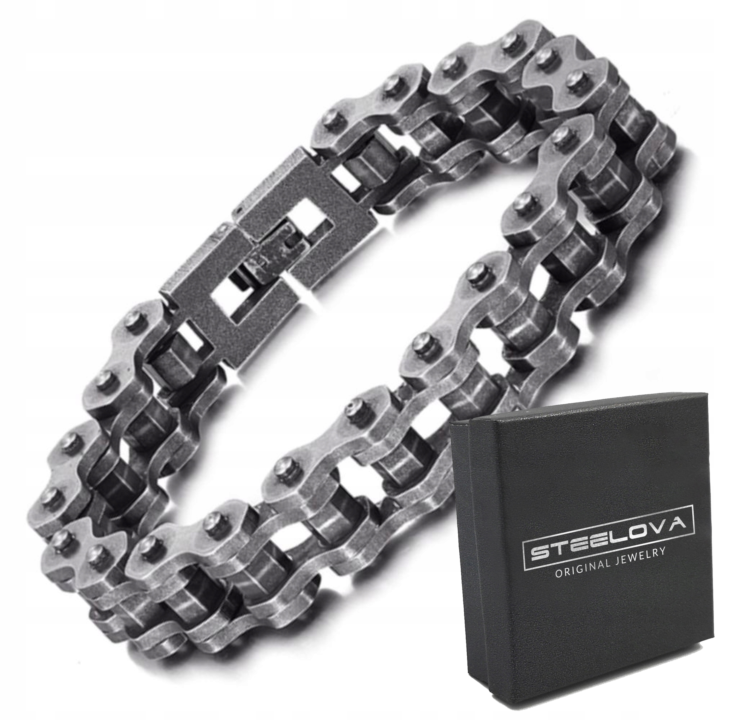 Oxidovaný náramek Bike Chain pro motorkáře