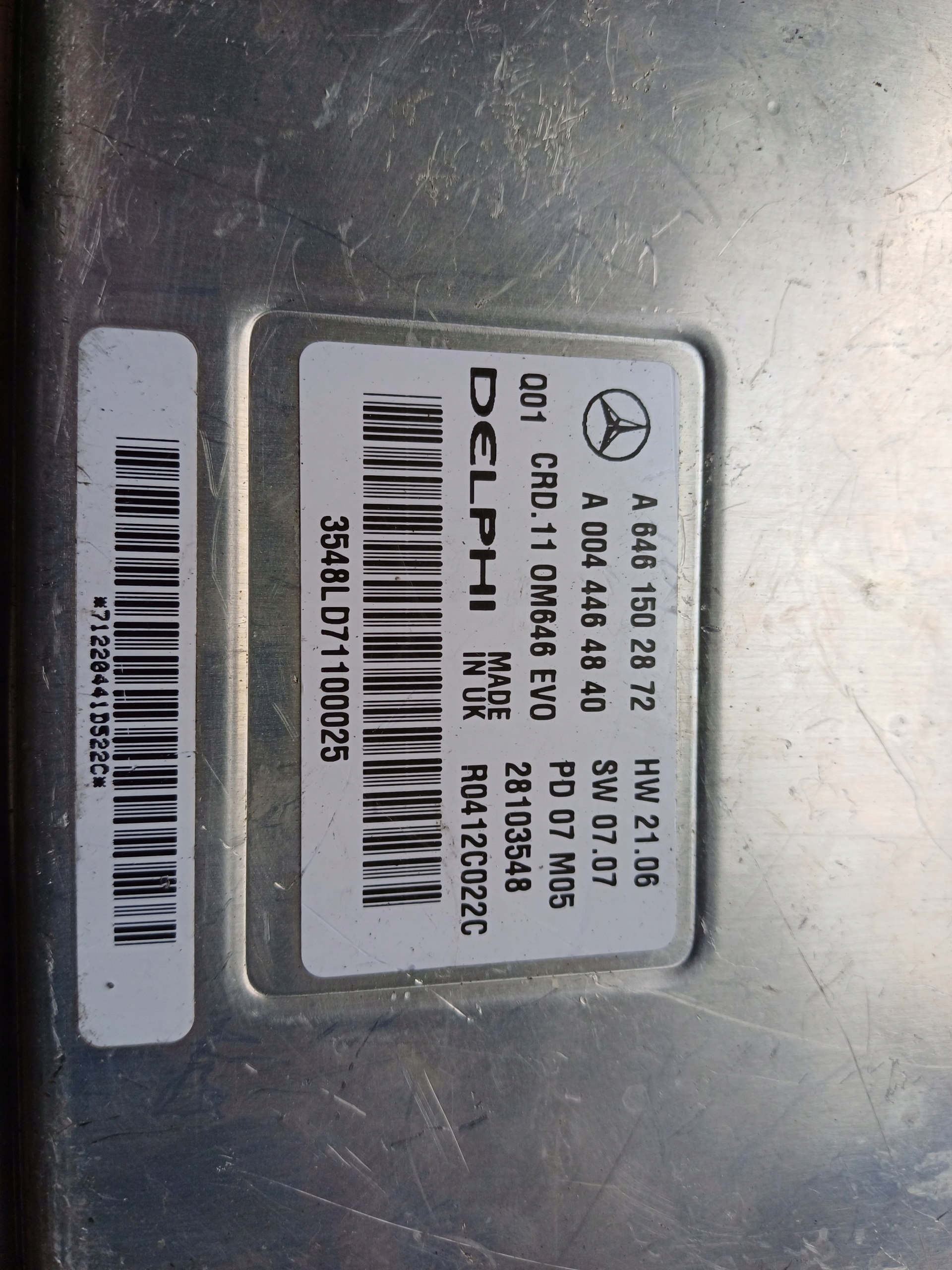 MERCEDES W211 2.2 CDI computer control unit a6461502872