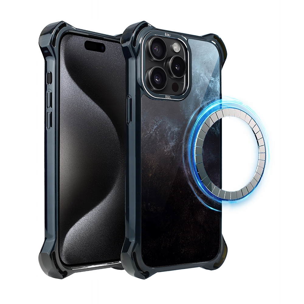Pouzdro Ibizu DropGuard Ultra s MagSafe na iPhone 15 Pro, barva Deep Ocean