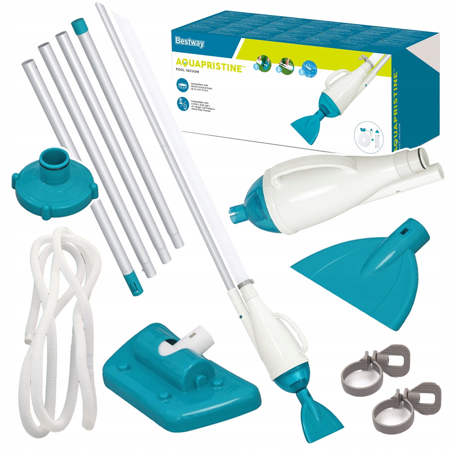 Zestaw Do Czyszczenia Basenu Szczotka Odkurzacz basenowy Bestway Na Kiju