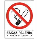 TABLICA PCV Zakaz Palenia 20x25cm