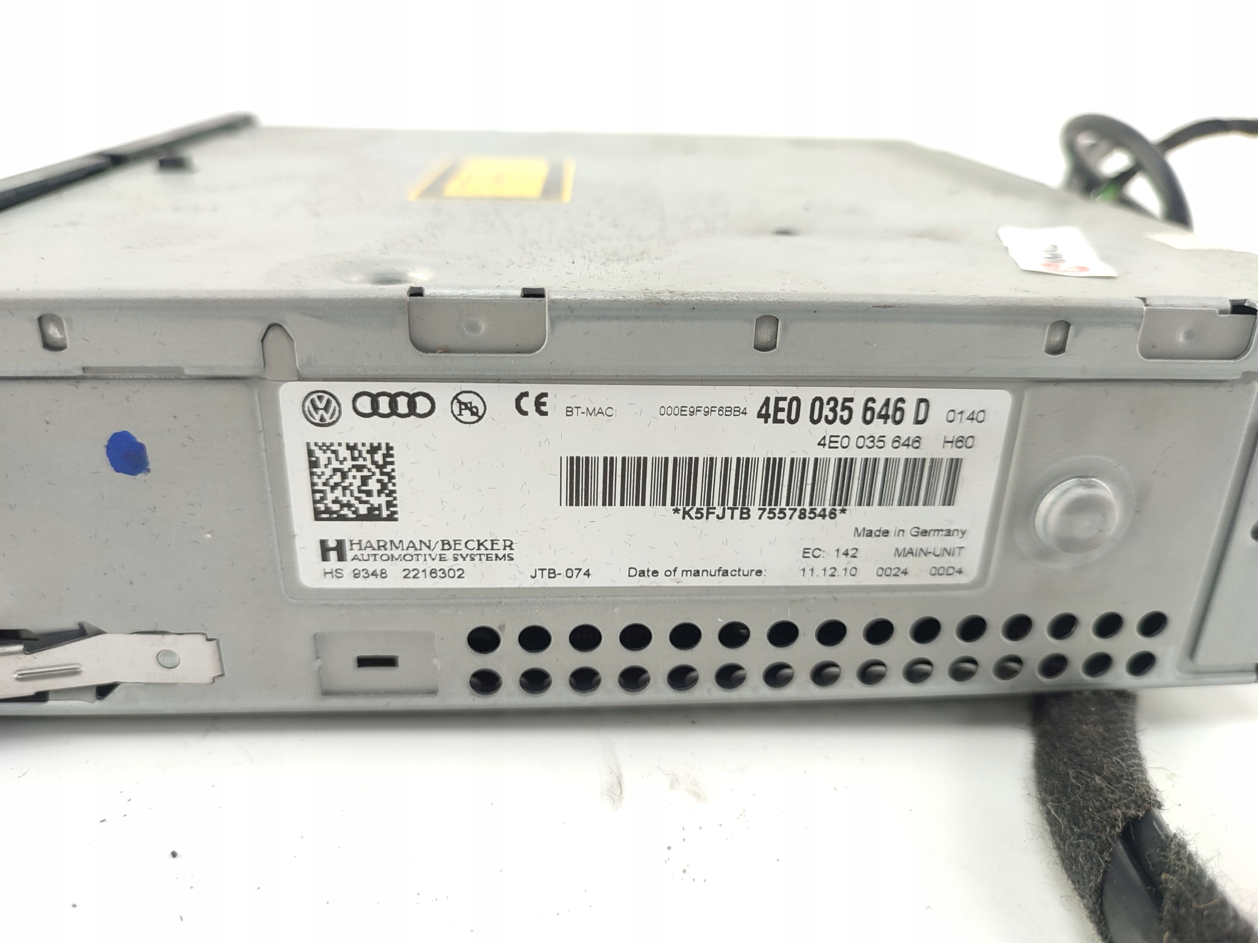 player navigation devices NAVI MMI AUDI A6 C6 4E0035646D