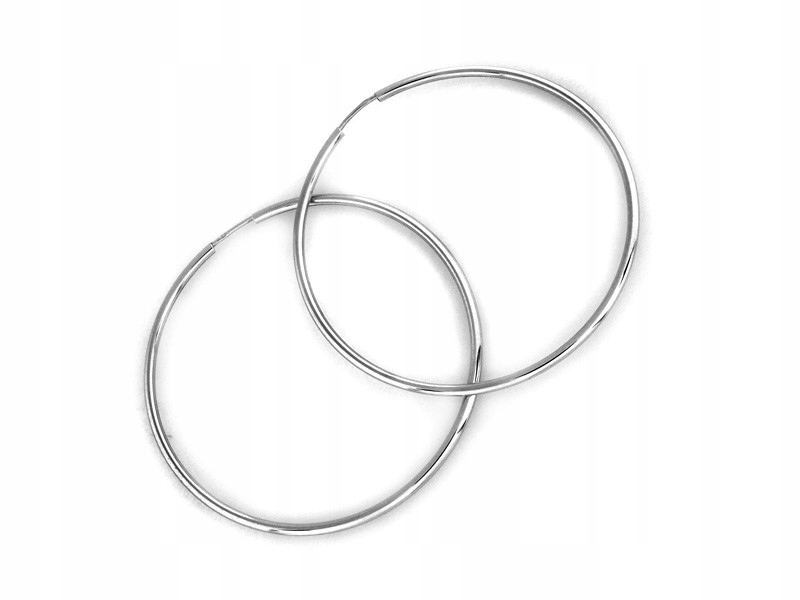 Módní stříbrné náušnice 925 šarží velké 50 mm 2.27 g pro ženu jako dárek