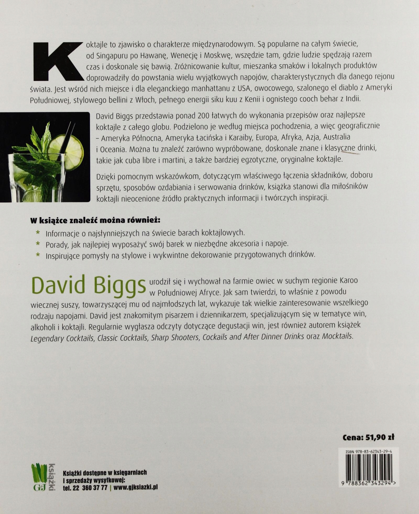 Koktajle świata David Biggs ISBN 9788362343294
