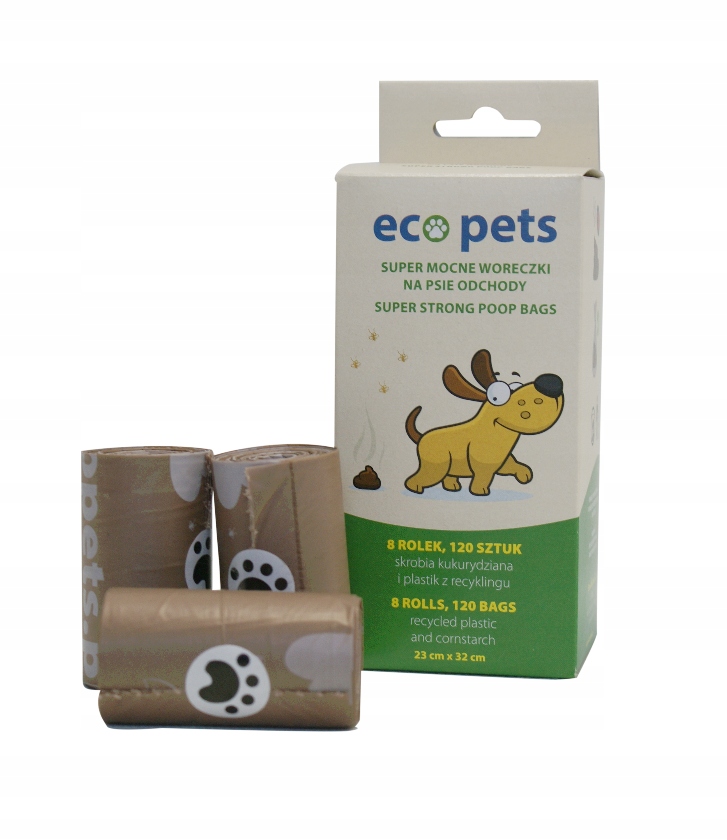 

Eco Pets Ekologiczne worki na odchody 120 szt