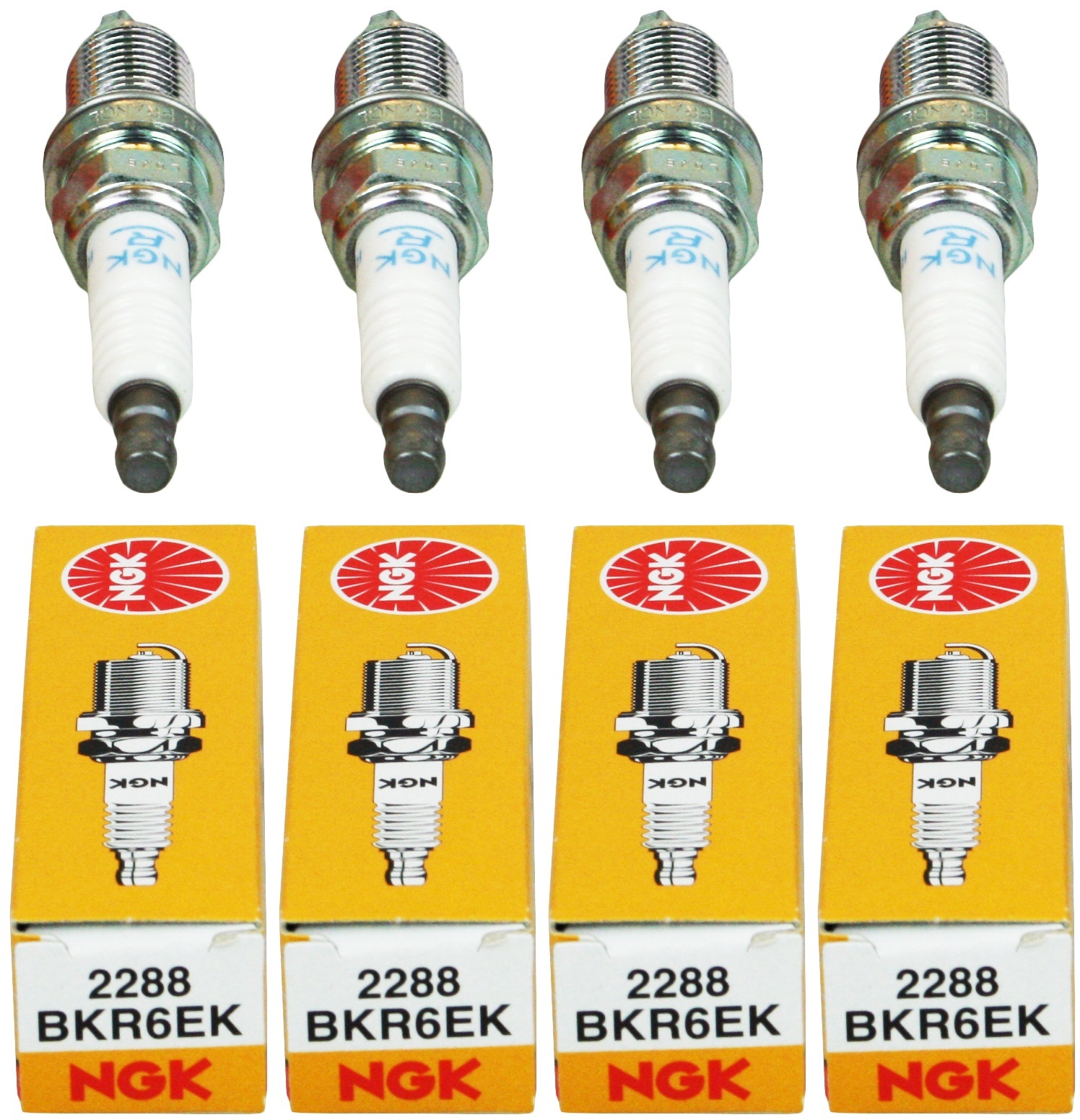 

4x Świece Zapłonowe Ngk BKR6EK 2288 4 Sztuki