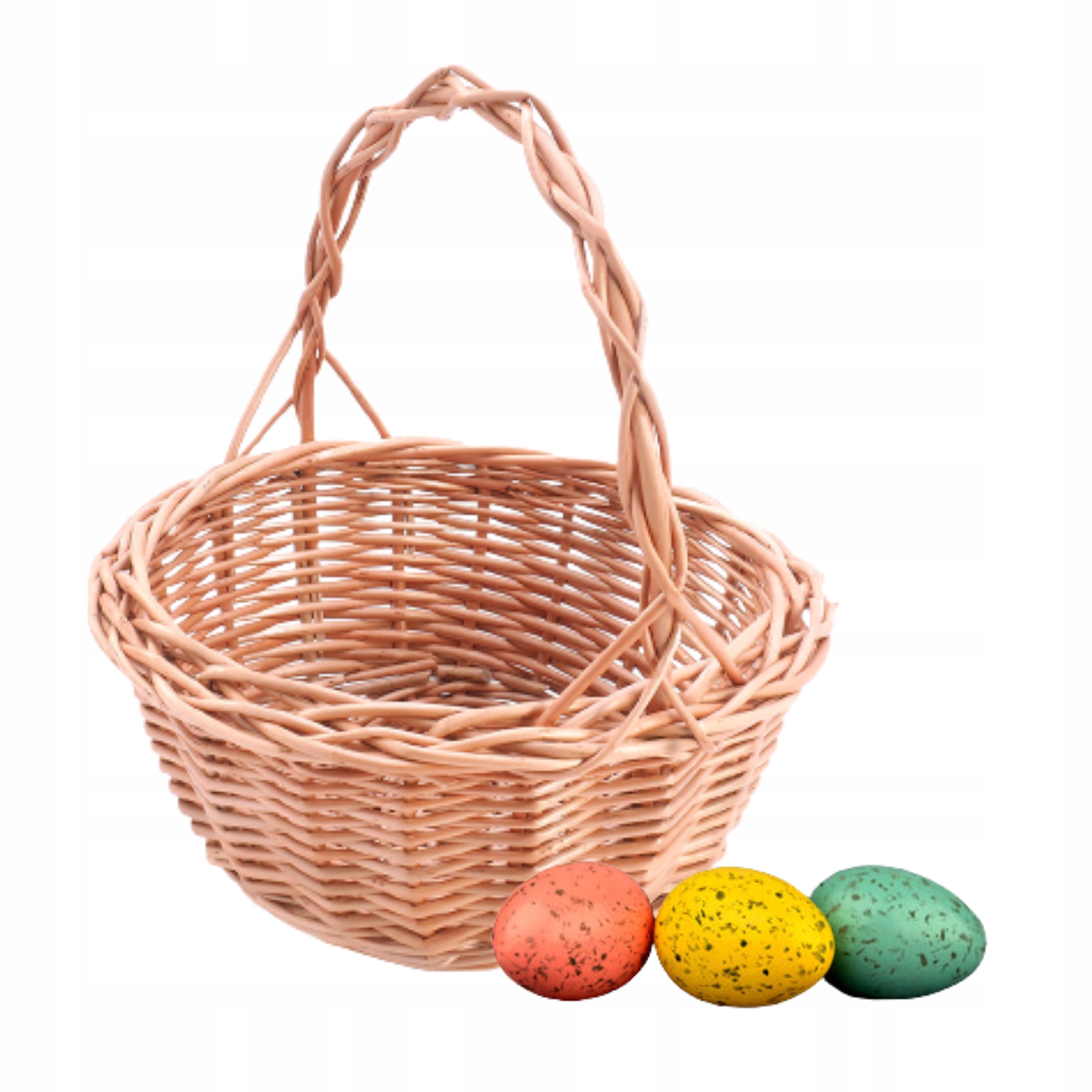 

Koszyczek wielkanocny wiklinowy na święconkę 21cm