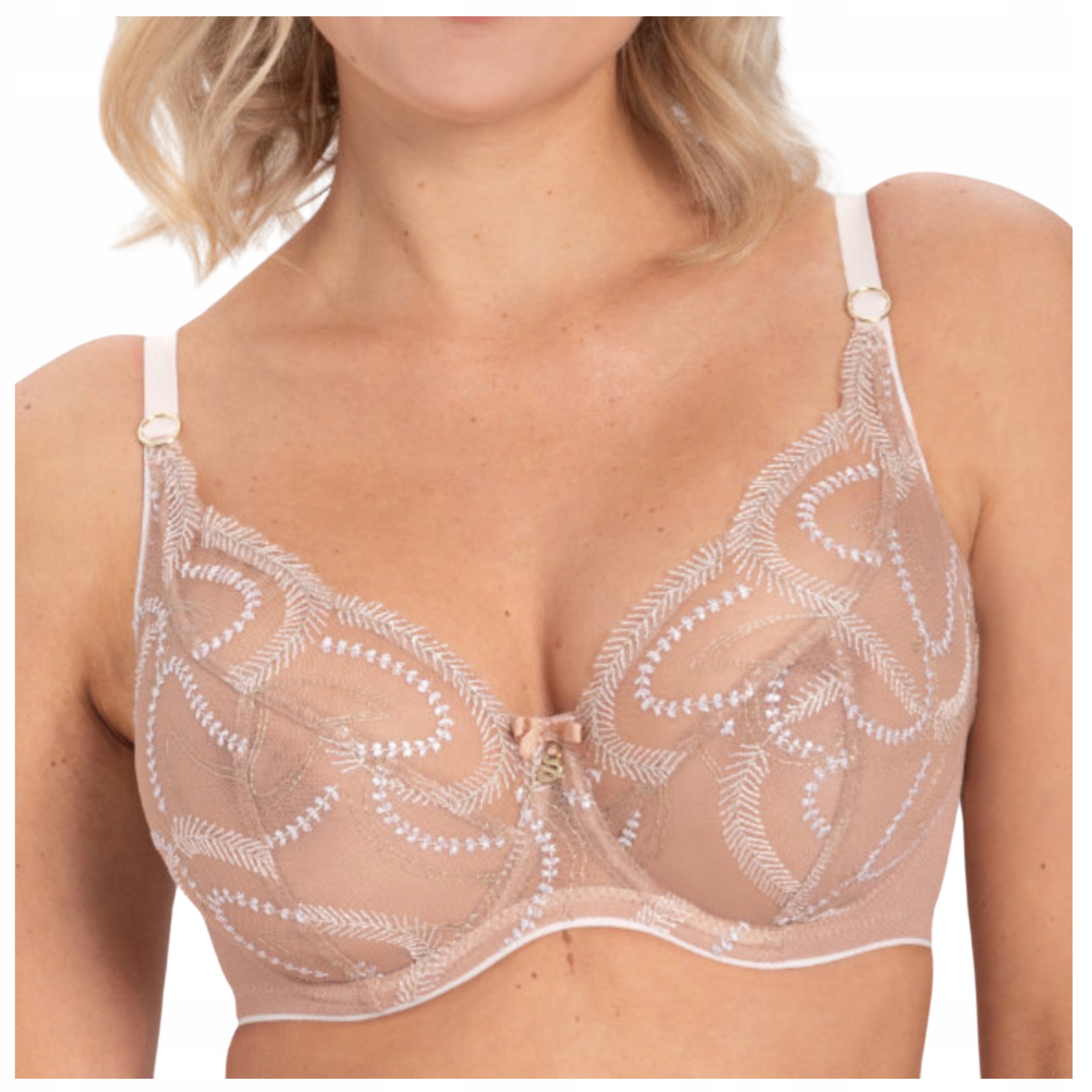 Měkká podprsenka braletka soft pohodlná basic béžová Samanta Indiana A125 80G